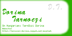 dorina tarnoczi business card