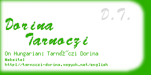 dorina tarnoczi business card